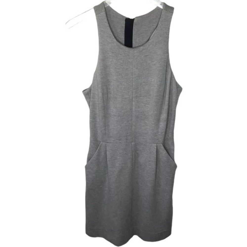 MILLY Lt Grey Marled T Back Knit Dress Size Medium